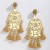 occidental style Bohemian style Alloy pattern geometry tassel long style earrings high tassel Earring