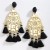 occidental style Bohemian style Alloy pattern geometry tassel long style earrings high tassel Earring