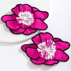 occidental style imitate multicolor Cloth flowers earrings fashion temperament..