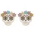 occidental style Halloween skull earrings personality enamel lovely flowers skull Earring