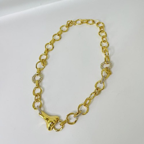 occidental style Irregular cirque diamond chain necklace high Street Snap clavicle chain