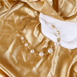  occidental style  fashion elegant all-Purpose Pearl necklace brief retro clav..