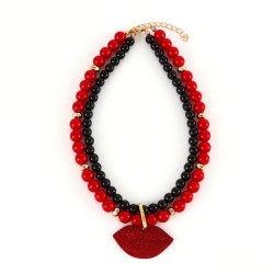 new fashion all-Purpose Double layer beads chain personality big clavicle chai..