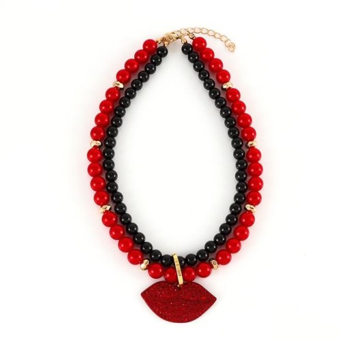new fashion all-Purpose Double layer beads chain personality big clavicle chain necklace