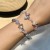 occidental styleins bow pendant bracelet woman  brief imitate Pearlracelet