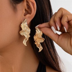occidental styleearrings exaggerating creative gold pendant ear stud woman  pe..
