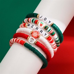  christmas bracelet set lovely small fresh Santa Claus snowflake Word bracelet