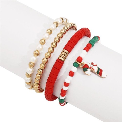 occidental style christmas elements pendant all-Purpose beads bracelet  christmas series set