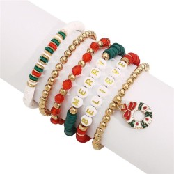 christmas day Word color beads bracelet  christmas gift christmas elements pen..