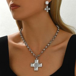 retro occidental style lady cross set personality samll ear stud all-Purpose p..