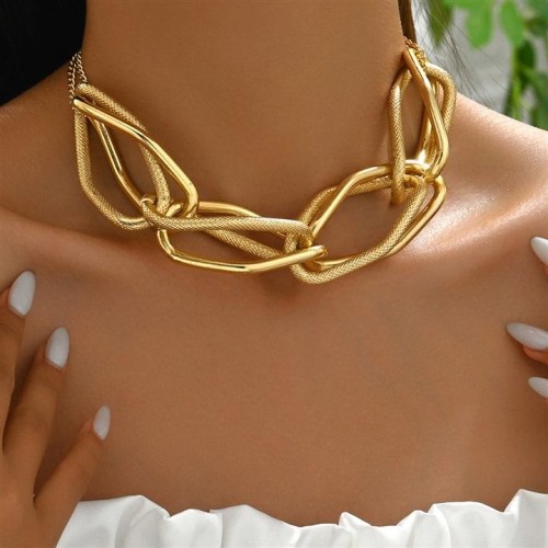 occidental style fashionO lady necklace personality wind Metal exaggerating samll long style clavicle chain