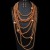 occidental style fashion multilayer big samll Pearl beads necklace earrings set sweater chain woman temperament