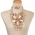  customs exaggerating handmade resin aluminum flower clavicle necklace earrings set brideecklace