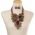  customs exaggerating handmade resin aluminum flower clavicle necklace earrings set brideecklace