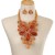  customs exaggerating handmade resin aluminum flower clavicle necklace earrings set brideecklace