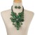  customs exaggerating handmade resin aluminum flower clavicle necklace earrings set brideecklace