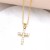 occidental style cross pendant necklace woman embed zircon gold plated clavicle chainnka