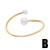 occidental style high Pearl love bangle woman bronzek gold chain braceletbrk