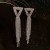 geometry triangle long style tassel earrings woman  temperament luxurious brilliant diamond ear