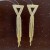 geometry triangle long style tassel earrings woman  temperament luxurious brilliant diamond ear