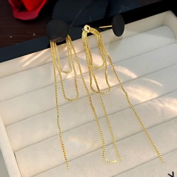  retro long style tassel black Round Cloth earrings style two silver ear stud ..