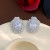 occidental style retro flowers pattern embed crystal zircon earrings high fashion silver ear stud