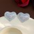 occidental style fashion bronze embed zircon love ear stud temperament heart-shaped earrings high