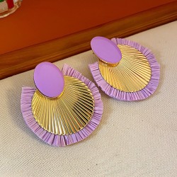 occidental style Bohemia fashion wind exaggerating earrings personality Stripe..