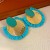 occidental style Bohemia fashion wind exaggerating earrings personality Stripe Alloy sector Earring