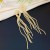 occidental style exaggerating long style chain diamond tassel earrings high retro temperament Lad