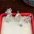 occidental style fashion two three-dimensional flower zircon earrings woman samll ear stud high t