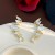  wind Irregular zircon earrings woman samll silver ear stud high temperament Earring