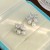  embed zircon leaves Pearl ear stud fashion silver Earring high temperament earrings woman