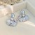 occidental style retro wind zircon Pearl Irregular earrings personality high ear stud Metal wind 