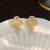 fashion high embed zircon rope earrings samll silver ear stud temperament wind Earring