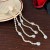  fashion high long style zircon tassel drop earrings occidental style exaggerating ear stud all-P