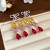  exaggerating bright geometry zircon bow drop tassel earrings woman samll crystal ear stud