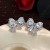 occidental styleins fashion bow zircon earrings high personality temperament silver ear stud Earr