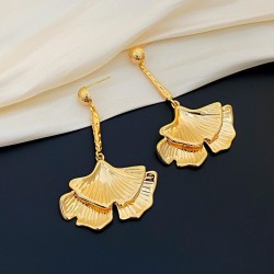 medium exaggerating Metal long style sector earrings retro wind high silver le..