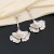 medium exaggerating Metal long style sector earrings retro wind high silver leaf ear stud wind Ea