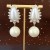 occidental style temperament exaggerating zircon drop Pearl earrings woman retro wind high ear st