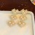  wind high zircon hollow tassel love earrings samll silver ear stud fashion long style Earring
