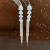 silver wind zircon tassel long style earrings temperament high ear stud fashion samll all-Purpose