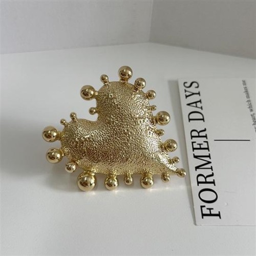 occidental style samll retro gold big love opening width surface Metal bangle high
