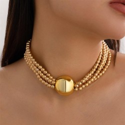 occidental style  exaggerating beads pendant clavicle woman  personality trend..