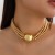 occidental style  exaggerating beads pendant clavicle woman  personality trend Metal multilayer Pearl ne