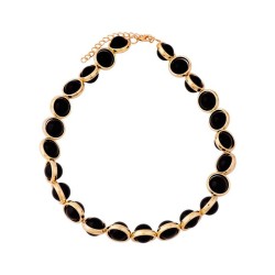 same style black beads chain new lady personality temperament necklace
