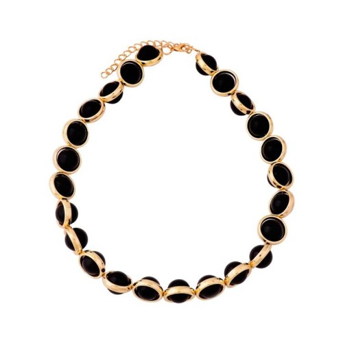 same style black beads chain new lady personality temperament necklace