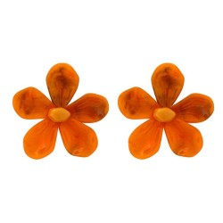 exaggerating flowers resin temperament lady earrings occidental style personal..