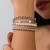 occidental style imitate Pearl beads bracelet set ins wind multilayer chainbracelet